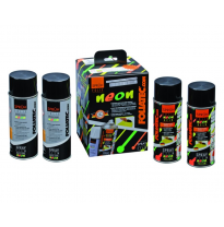 Foliatec Spray Vinilo (Dip) Neon 4-Piezas Juego - Amarillo 2x400ml + Base Coat 2x400ml